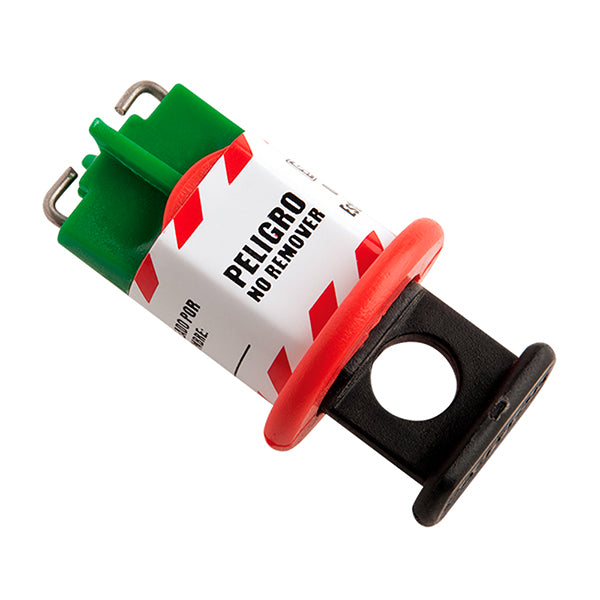 BLOQUEO DE BREAKER ELÉCTRICO VERDE DE 11 MM