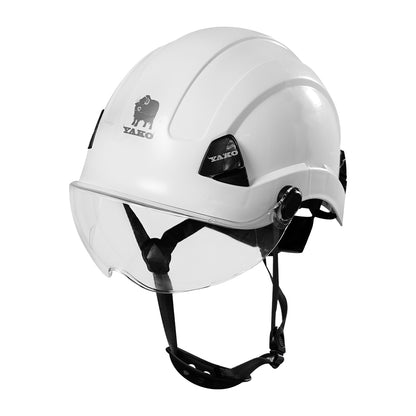 Casco Yako Steelpro Blanco con visera ISP