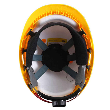 Casco Steelpro ABS MTA Amarillo con Portalámpara Full