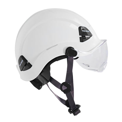 Casco Yako Steelpro Blanco con visera ISP