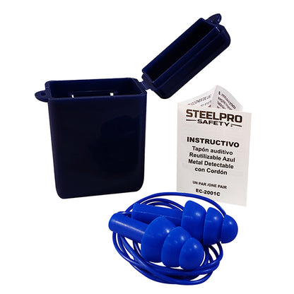 TAPON  AZUL C/METAL DETECTABLE REUTILIZABLE (100 PARES)