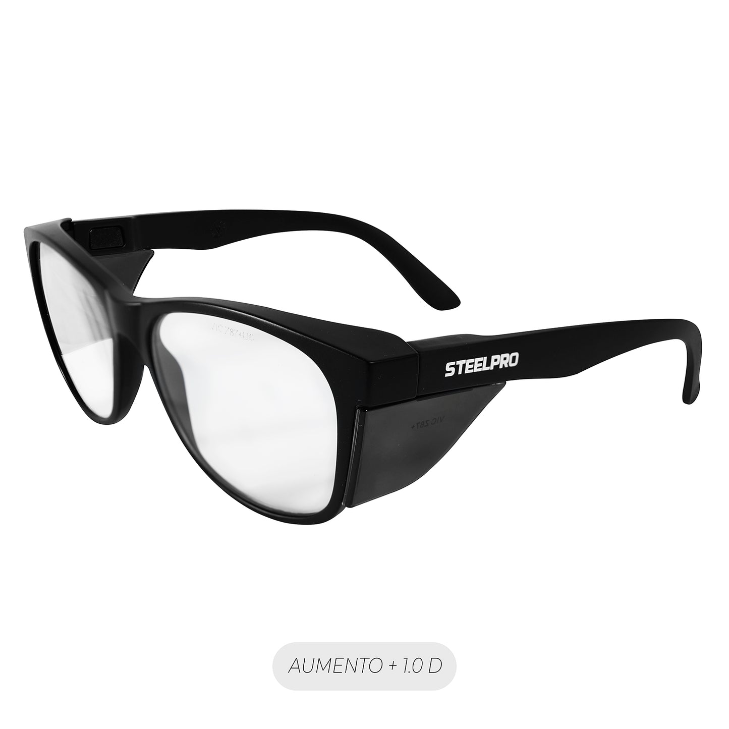 Lente Seguridad Safeblack Claro Full Reader +1.0D Steelpro