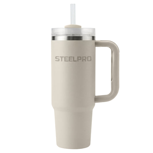 Mug Termico C/Bombilla Gris Claro
